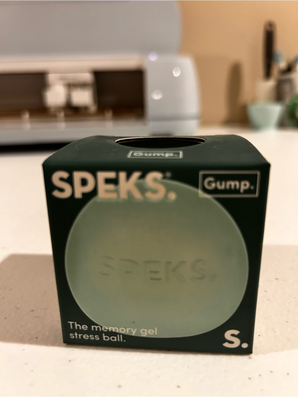 SPEKS Gump Memory Gel Stress Ball - Green. New